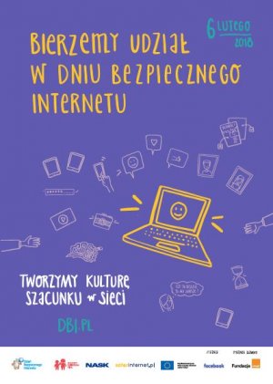 Bierzemy udział w dniu bezpiecznego internetu - plakat