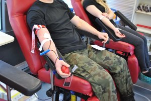 Pobieranie krwi od honorowych dawców