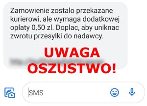 Plakat promujący walkę z oszustami