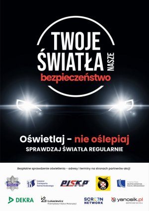 Ulotka z akcji „Twoje Światła – Nasze Bezpieczeństwo”