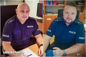 Policjanci którzy uratowali życie mężczyzny.