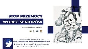 Ulotka promująca akcję STOP PRZEMOCY WOBEC SENIORÓW