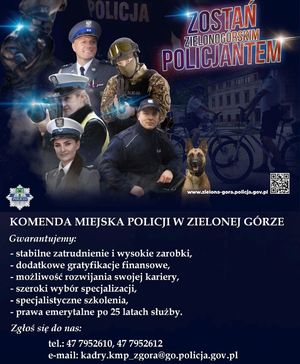 Ulotka promująca zawód policjanta.