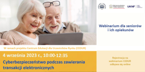 Ulotka &quot;Webinarium dla seniorów&quot;