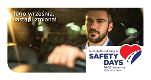 Plakat Roadpol Safety Days i napis Tego września, nastąpi zmiana!