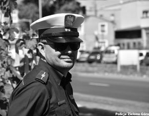 Zmarły policjant starszy aspirant Mariusz Wąsowicz w trakcie działaniach na drogach zielonogórskiego powiatu