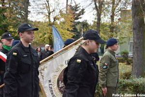 Uczniowie którzy składali ślubowanie na sztandar