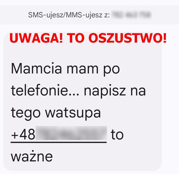 „MAMCIA MAM PO TELEFONIE” - UWAGA NA FAŁSZYWE SMS-Y!