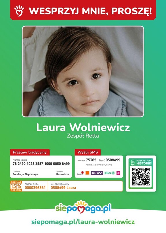 SERCE DLA LAURY – trzyletnia córka policjanta potrzebuje naszego wsparcia!