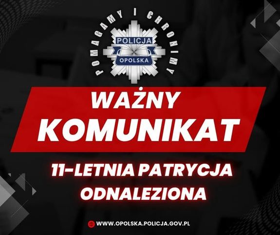 CHILD ALERT Dziewczynka została odnaleziona!