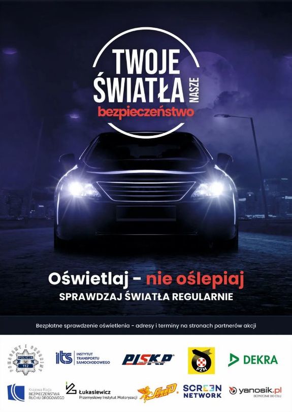 „Twoje Światła – Nasze Bezpieczeństwo” – ogólnopolska kampania na rzecz sprawnych świateł
