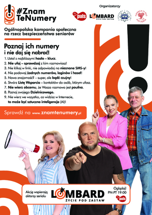 obraz przedstawia plakat konkursu "znam te numery"