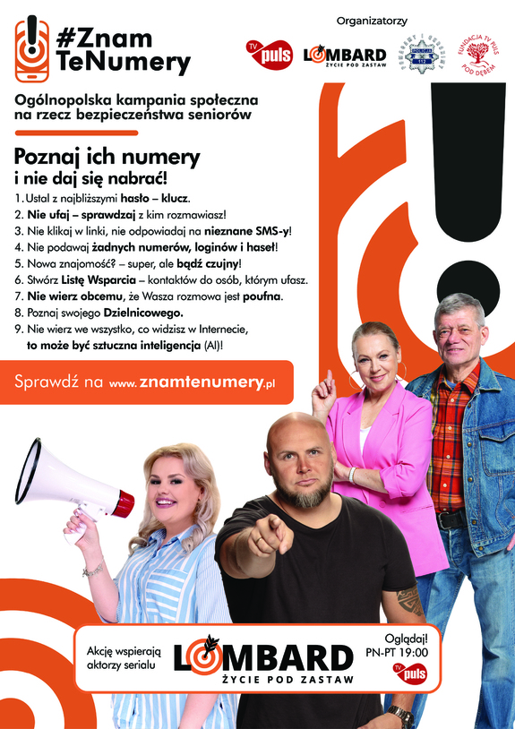 obraz przedstawia plakat konkursu "znam te numery"
