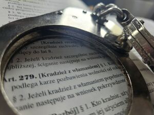 zdjęcie przedstawia kodeks karny z artykułem 279 mówiący o kradzieży z włamaniem